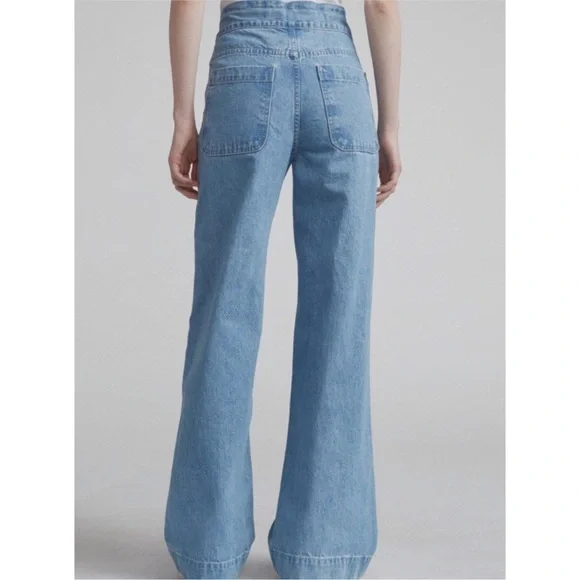 NWOT Rag & Bone high rise Cry flared jeans belt - Picture 2 of 7